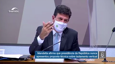 Luiz Henrique Mandetta presta depoimento na CPI da Covid