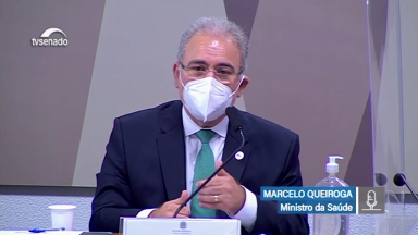 Ministro da Saúde, Marcelo Queiroga, é questionado na CPI da Covid-19