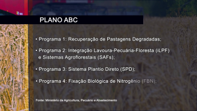 Ministério da Agricultura incentiva produção sustentável com Plano ABC