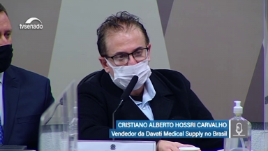 CPI da Covid-19 ouve Cristiano Carvalho da empresa Davati no Brasil