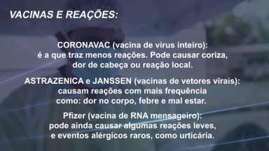 Veja como as pessoas reagem com a vacina contra a covid-19