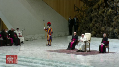 Durante a catequese, Papa medita o mistério da encarnação de Deus