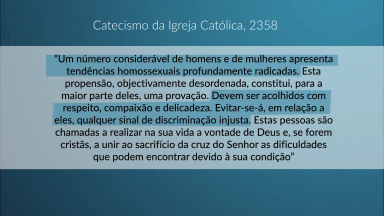 Entenda a posição da Igreja Católica sobre as orientações sexuais
