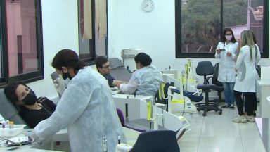 Estudantes de biomedicina visitam hemocentro no interior de SP