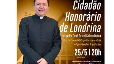 Padre José Rafael receberá título de Cidadão Honorário de Londrina