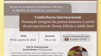SP recebe conferência sobre ensinamentos de Teresa D'Ávila e Edith Stein