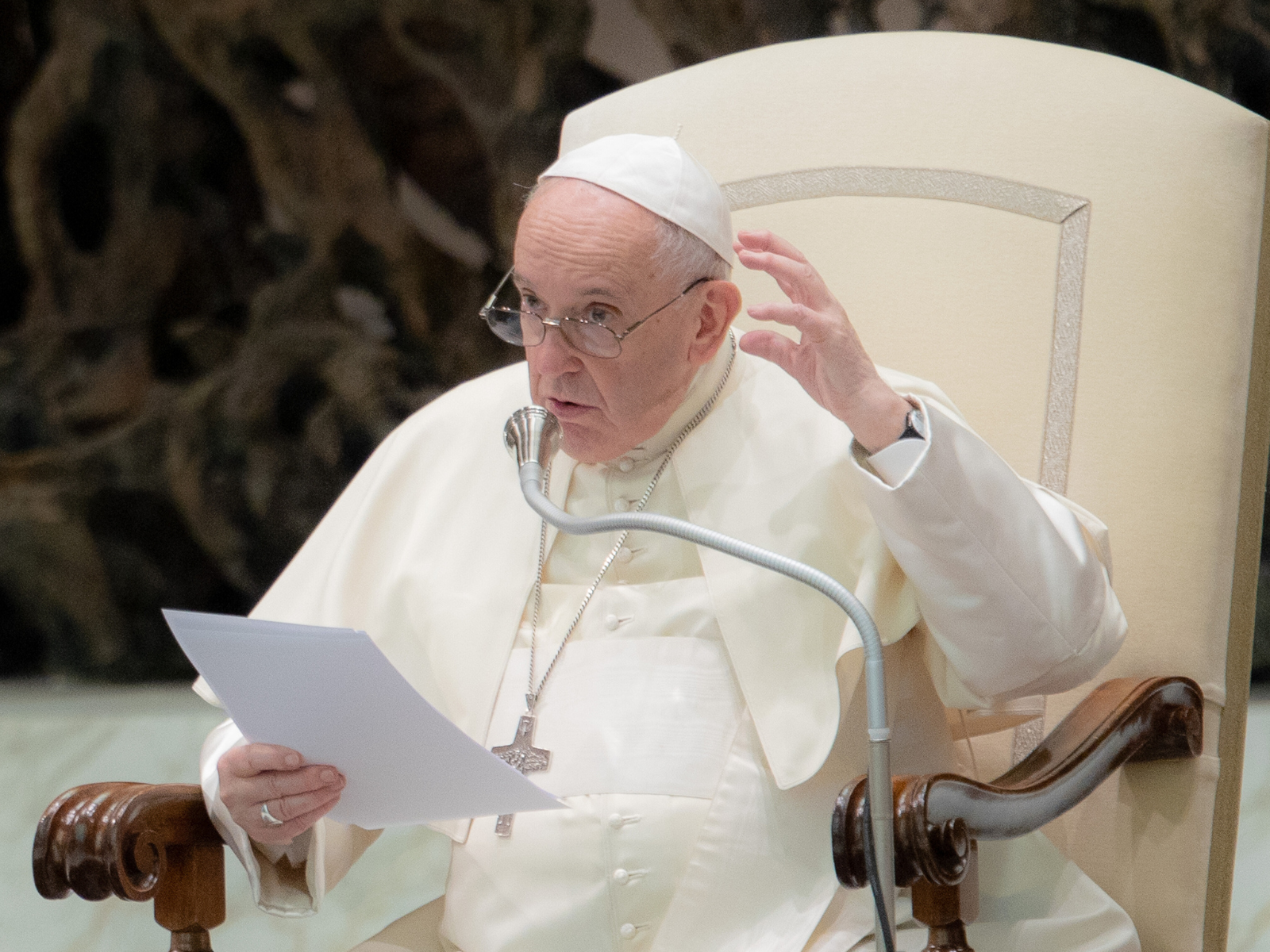 Papa recebe em audiência consultores empresariais