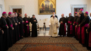 Papa recebe bispos de SP: “alegria, simplicidade e largo sorriso no rosto”