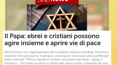 Segundo Papa Francisco, hebreus e cristãos devem trabalhar juntos