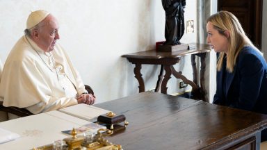 Papa recebe Giorgia Meloni, a Primeira Ministra italiana