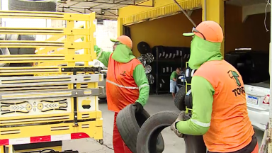 Coleta de pneus usados ajuda no combate à dengue em Sergipe