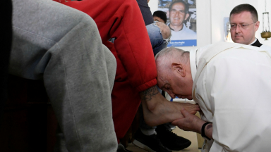 Papa celebra Santa Missa da Ceia do Senhor em Cárcere para Menores