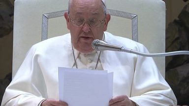 Durante a catequese, Papa explica as origens do presépio
