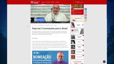 Papa Francisco faz três nomeações para a Igreja no Brasil
