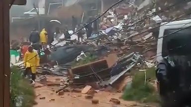 Em Petrópolis, desabamento e chuvas causam três mortes