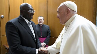 Papa recebe vice-presidente de Gana, Mahamudu Bawumia