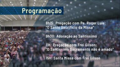 Frei Gilson e Professor Felipe Aquino pregam na Canção Nova