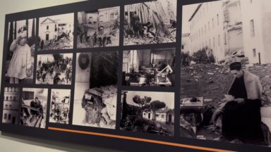 Exposição recorda bombardeio no interior das Vilas Pontifícias