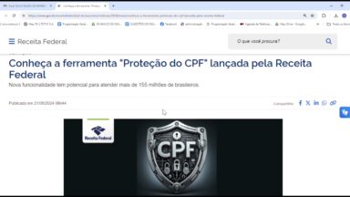 Receita Federal cria ferramenta para proteção do CPF