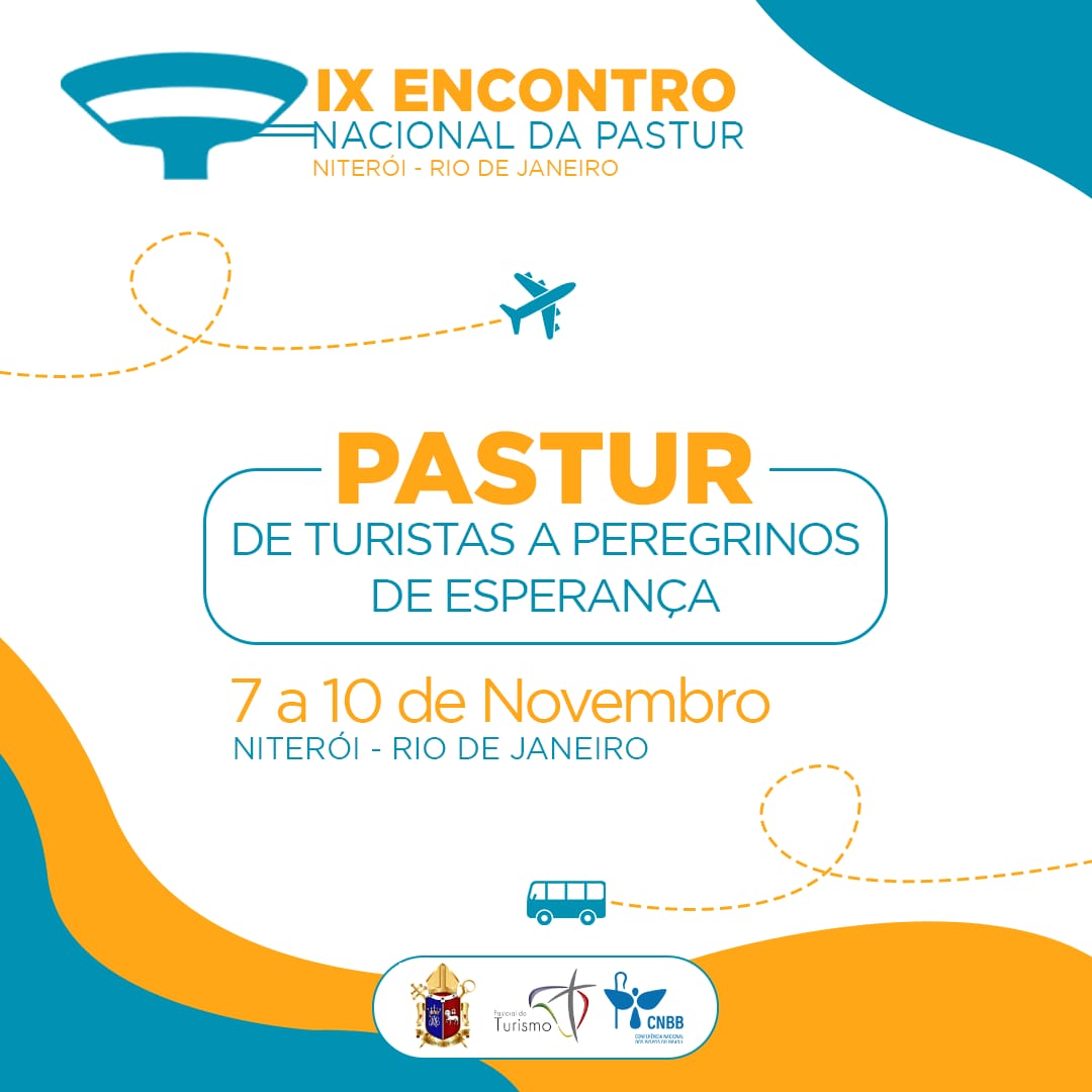 Cartaz de divulgação do 9º Encontro Nacional da Pastoral do Turismo (Pastur) / Foto: reprodução CNBB