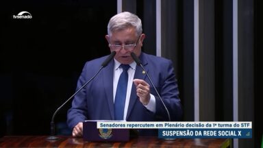 Senadores debatem, em plenário, a suspensão da plataforma X