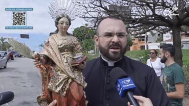 Imagem peregrina de N.Sa. de Nazaré desembarca em BH