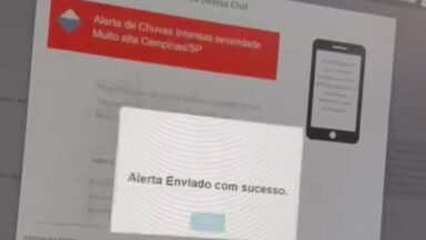 Defesa Civil de SP envia 1º alerta sonoro sobre chuvas em Campinas