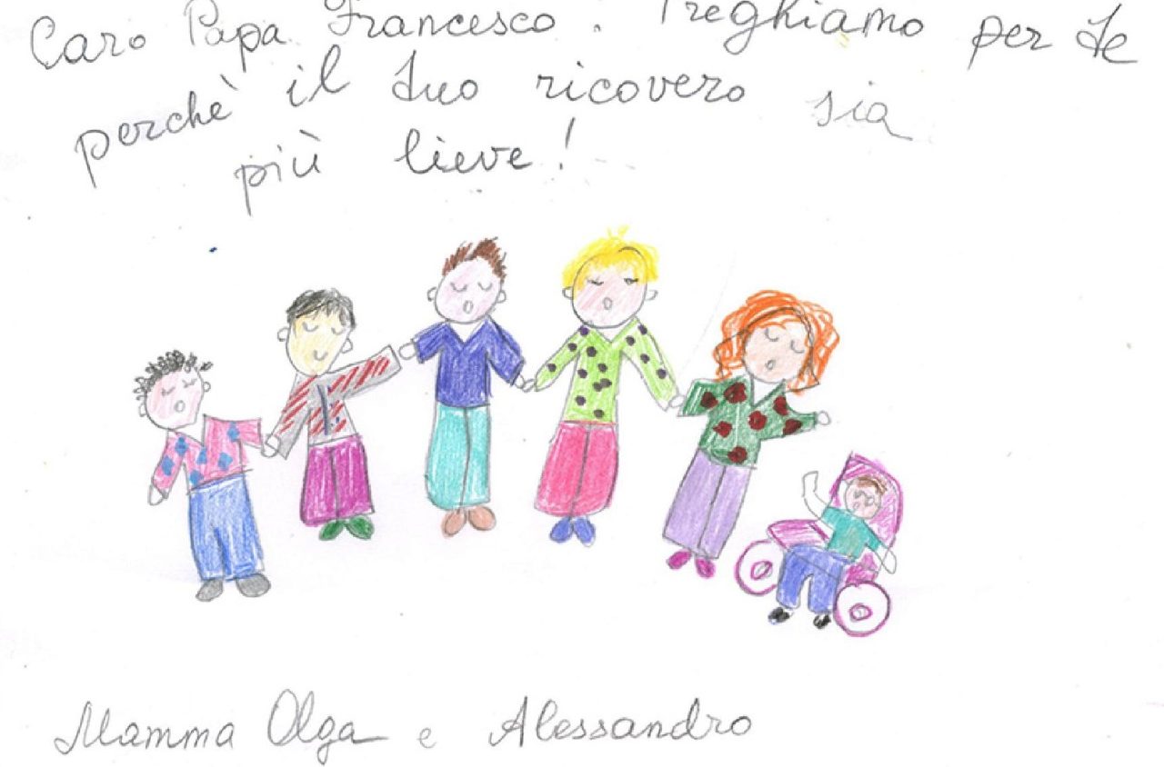 desenhos criancas internadas para o papa francisco _ foto reproducao vatican news (1)