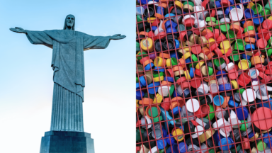 Corpus Christi: Santuário Cristo Redentor usa tampinhas para fazer tapete