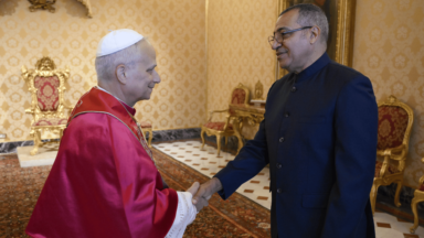 Papa Leão XIV recebe presidente de São Tomé e Príncipe