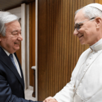 Papa Leão XIV recebe secretário-geral da ONU no Vaticano