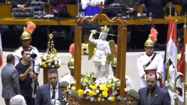 Imagem de São Miguel Arcanjo é coroada em sessão solene na Câmara