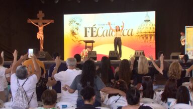 Peregrinos participam do Acampamento Fé Católica