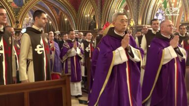 Seminaristas dos Arautos são instituídos leitores e acólitos em Caieiras