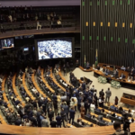 Imagem parcial do plenário da Câmara dos Deputados em Brasília