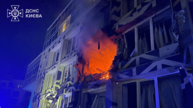 Ataque de drones russo a Kiev atinge hospital e faz uma vítima