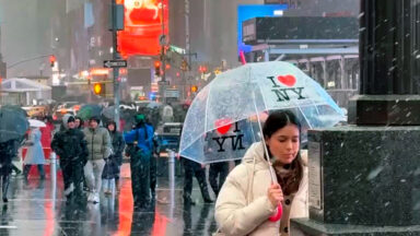 Tempestade intensa de neve se aproxima de Nova York