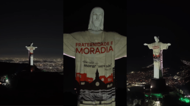 Cristo Redentor recebe projeção da Campanha da Fraternidade 2026