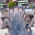 Incêndio destrói telhado de igreja centenária na Serra Gaúcha
