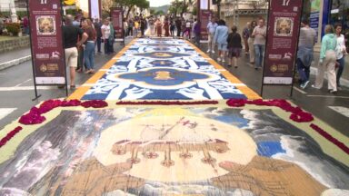 Evangelização e fé marcam tapetes de Corpus Christi em Castelo, no ES