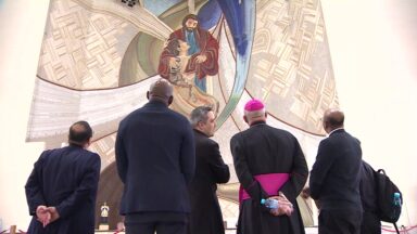 Dom Rui Valério, patriarca de Lisboa, visita sede da Canção Nova