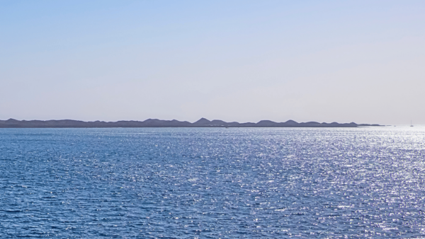 Vista do mar próximo às Ilhas Canárias.