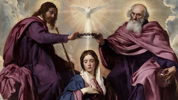 Pintura da Trindade Santa coroando Maria como Rainha.