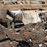 Destruição visível na Colômbia causada pelo terremoto.