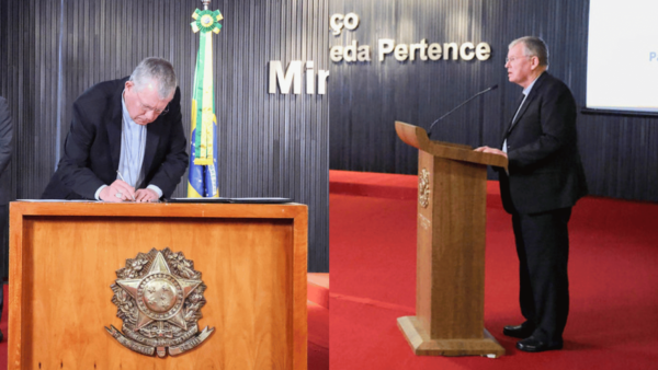 Presidente da CNBB assina Pacto “Paz e Tolerância nas Eleições”; Cardeal durante discurso diante de autoridades do poder público, representantes da sociedade civil e líderes religiosos.