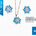 Novo conjunto de semijoia Espírito Santo na cor azul!