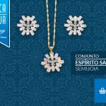 Novo conjunto de semijoia Espírito Santo na cor rosa!