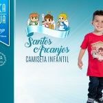 Proteja seu pequenino com a camiseta infantil Santos Arcanjos!