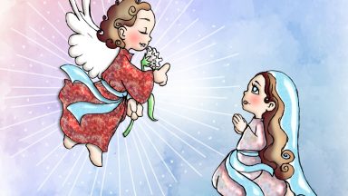 Maria e o Anjo Gabriel