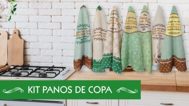 Kit com 7 panos de copa por apenas R$65,90